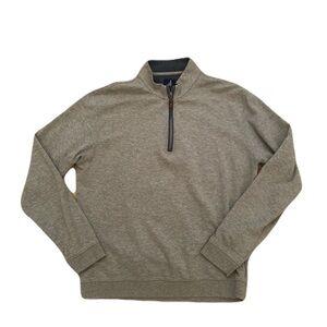 johnnie-O Sully 1/4 Zip Pullover Sweater Men's Size Medium Light Grey Golf